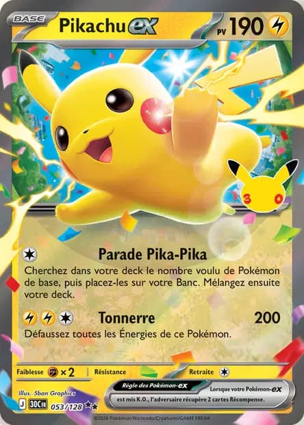 Pikachu — 30ᵉ Anniversaire