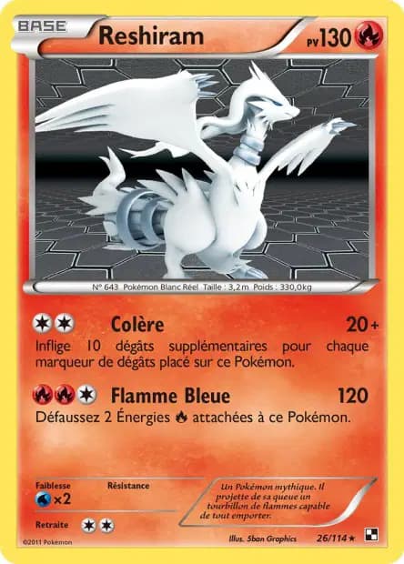 Reshiram — Noir et Blanc