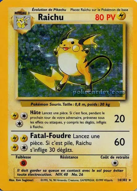 Raichu — Base Set