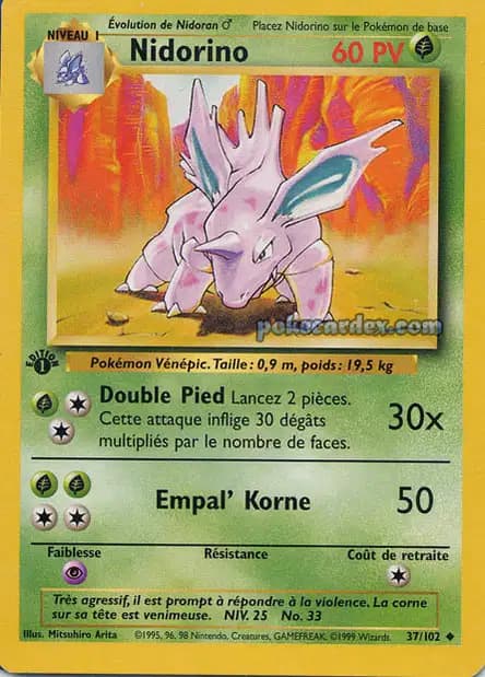 Nidorino — Base Set