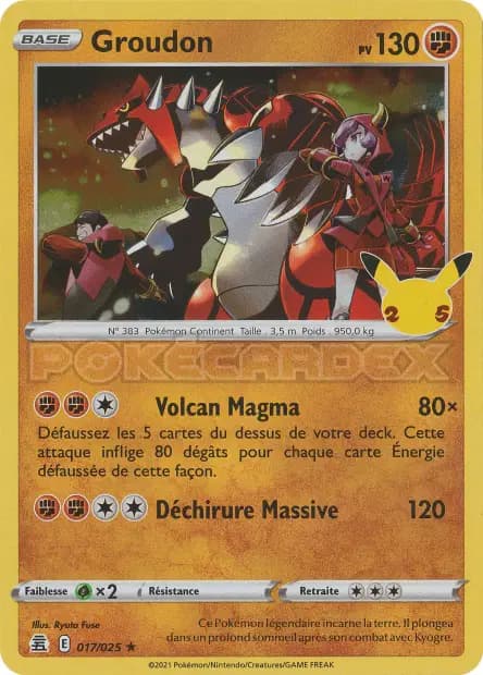 Groudon — Célébrations