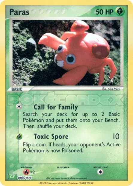 Paras — TCG Classic Venusaur & Lugia