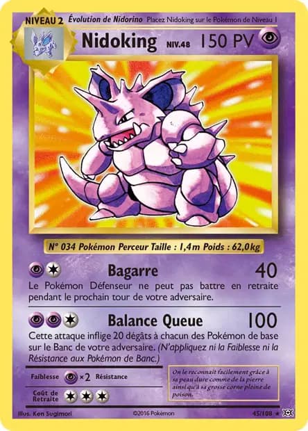 Nidoking — Évolutions