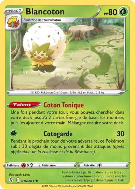 Blancoton — Évolution Céleste
