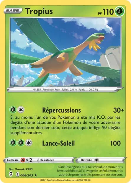 Tropius — Évolution Céleste