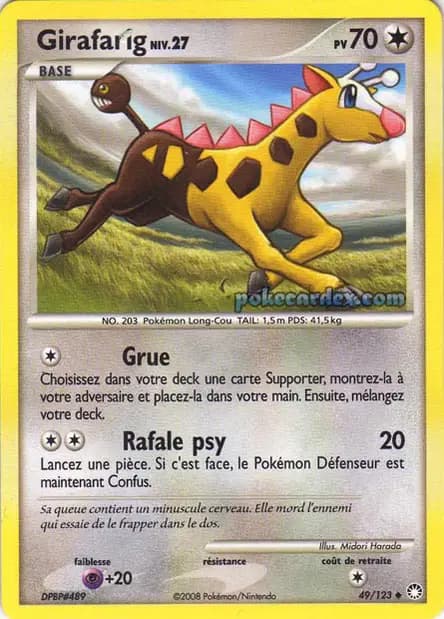 Girafarig — Diamant & Perle : Trésors Mystérieux
