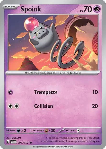 Spoink — Flammes Obsidiennes