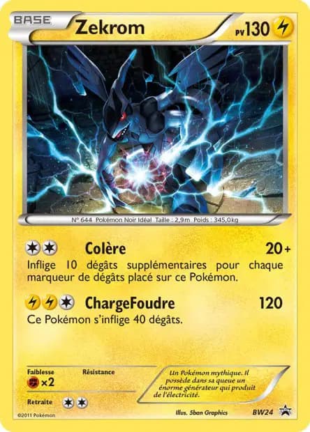 Zekrom — Promos Black Star Noir & Blanc