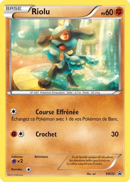 Riolu — Promos Black Star Noir & Blanc