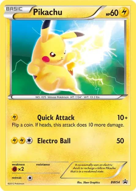 Pikachu — Promos Black Star Noir & Blanc