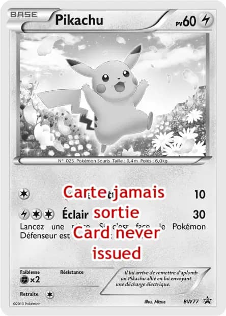 Pikachu — Promos Black Star Noir & Blanc