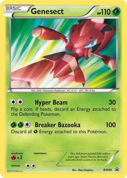 Genesect — Promos Black Star Noir & Blanc