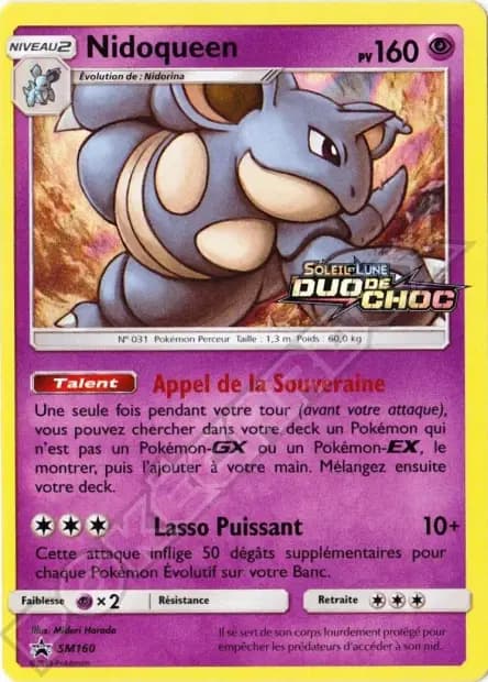 Nidoqueen — Promos Soleil et Lune