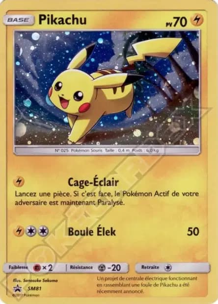 Pikachu — Promos Soleil et Lune