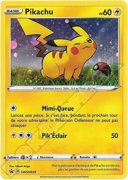 Pikachu — Promos Épée et Bouclier