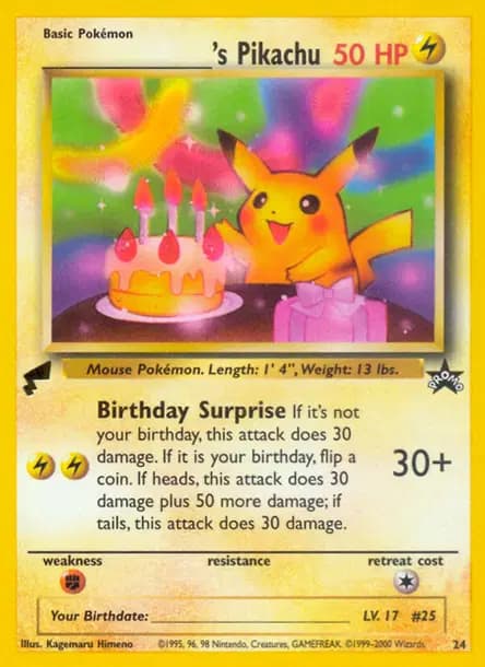 Pikachu — Pikachu World Collection 2000