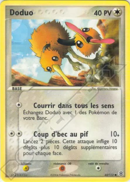 Doduo — EX : Rouge Feu & Vert Feuille