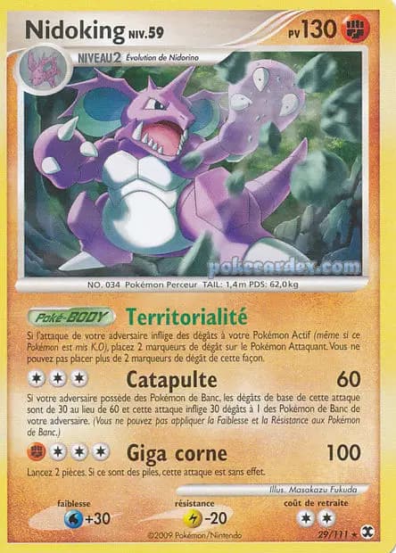 Nidoking — Platine : Rivaux Émergeants
