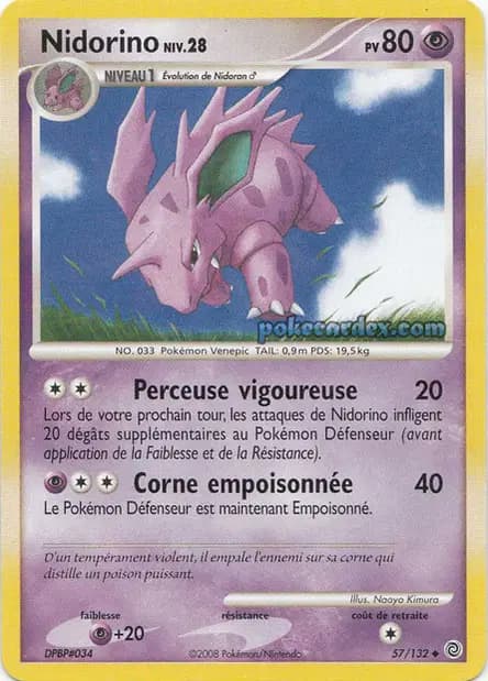 Nidorino — Diamant & Perle : Merveilles Secrètes