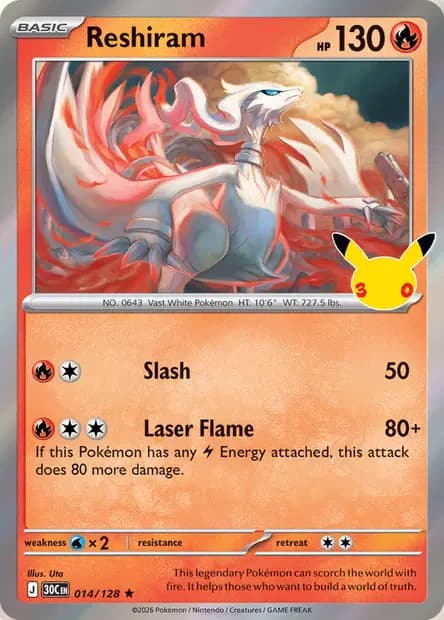 Reshiram — 30th Celebration