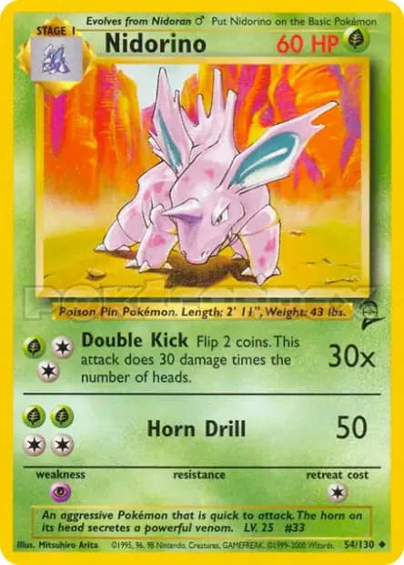 Nidorino — Base Set 2