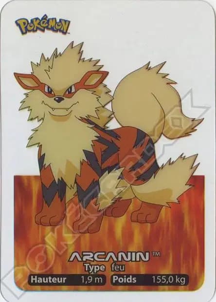 Arcanine — Lamincards 2005