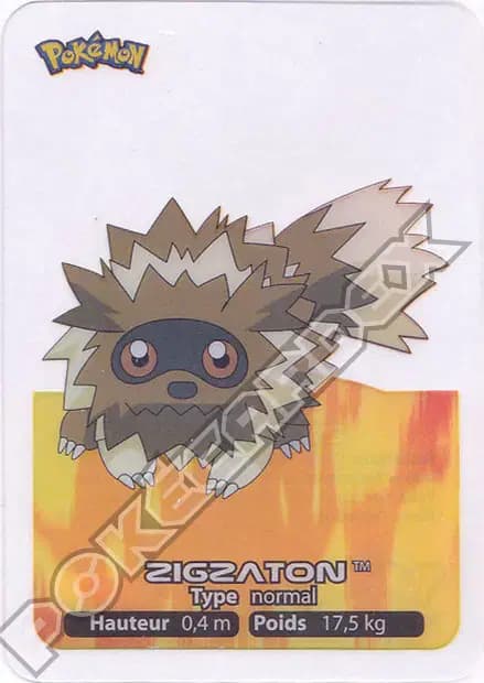 Zigzagoon — Lamincards 2006