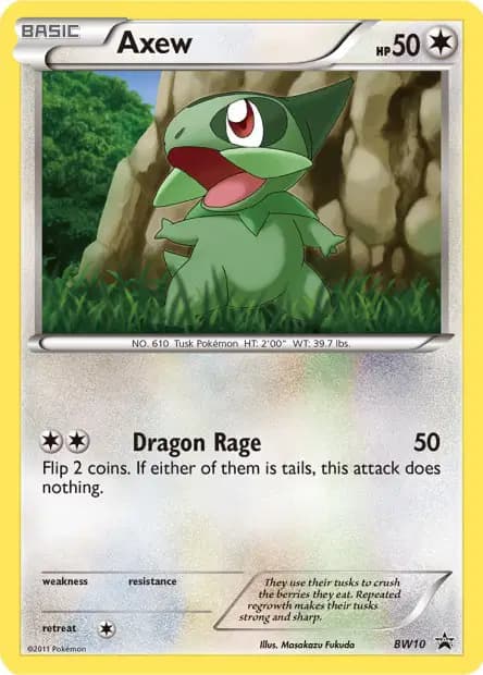 Axew — Black & White Black Star Promos