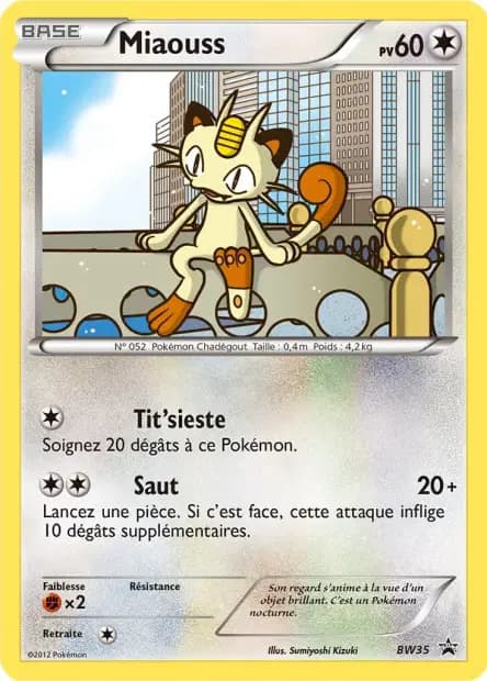 Meowth — Black & White Black Star Promos