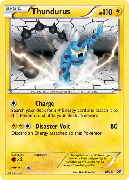 Thundurus — Black & White Black Star Promos