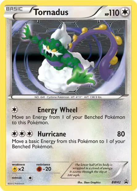 Tornadus — Black & White Black Star Promos