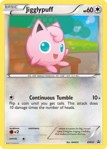 Jigglypuff — Black & White Black Star Promos