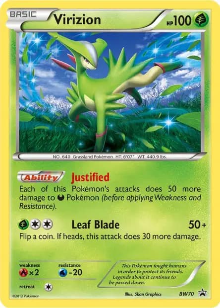 Virizion — Black & White Black Star Promos