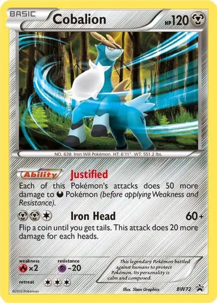 Cobalion — Black & White Black Star Promos