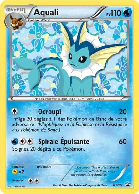 Vaporeon — Black & White Black Star Promos