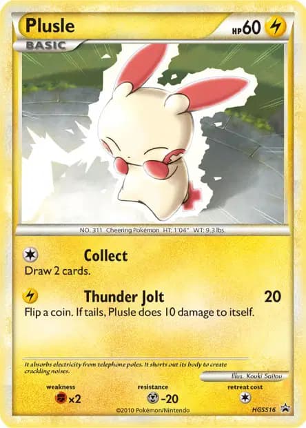 Plusle — HGSS Black Star Promos