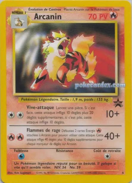 Arcanine — WotC Black Star Promos