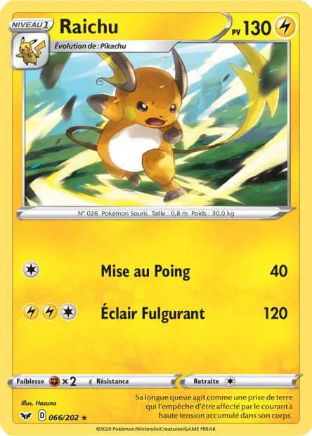Raichu — Sword & Shield